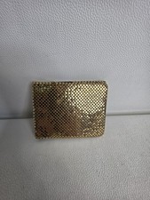 vtg Whiting and Davis Gold Mesh bifold Wallet