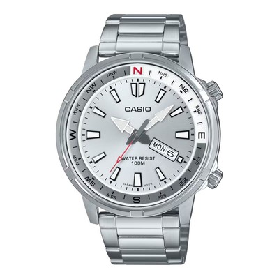 Casio Herrenuhr MTD-130D-7AVDF versilbert [Ø 44 mm]