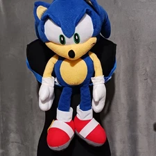 Sega Sonic The Hedgehog 18" Plush Backpack