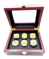 NBA / Los Angeles Lakers Championship Rings Set With Wooden Box / Kobe Bryant