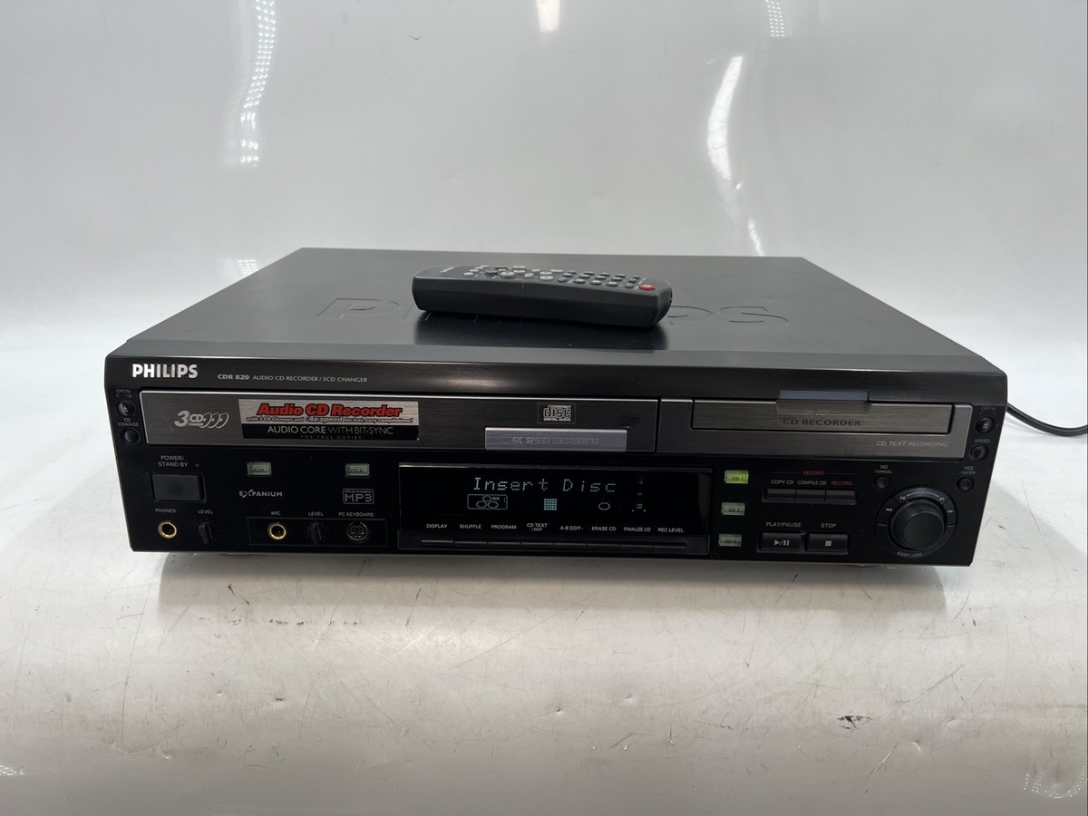Philips CDR-820 - CD recorder/3CD changer - with Remote, tested GC