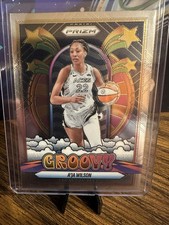 2025 WNBA Panini Prizm Aja Wilson Groovy SP #1 Las Vegas Aces MVP WNBA Champion