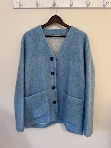 Our Legacy, Our Legacy Blue Mohair Wool Sweater Unisex Size 46/S Made In Portugal