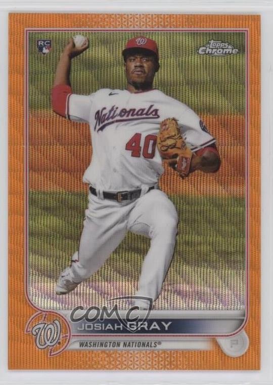 2022 Topps Chrome Orange Wave Refractor 8/25 Josiah Gray #160 w5p