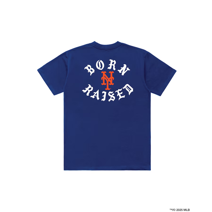 Mens NY Mets Mitchell Ness Royal Born X Raised in New York Rocker