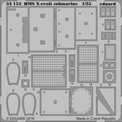Eduard 53153 1/35 HMS X-Craft U-Boot Modellbausatz Für Merit