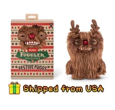 Fuggler Funny Ugly Monsters Plush Toy FESTIVE FUGGS Series Xmas Gifts - Reindeer