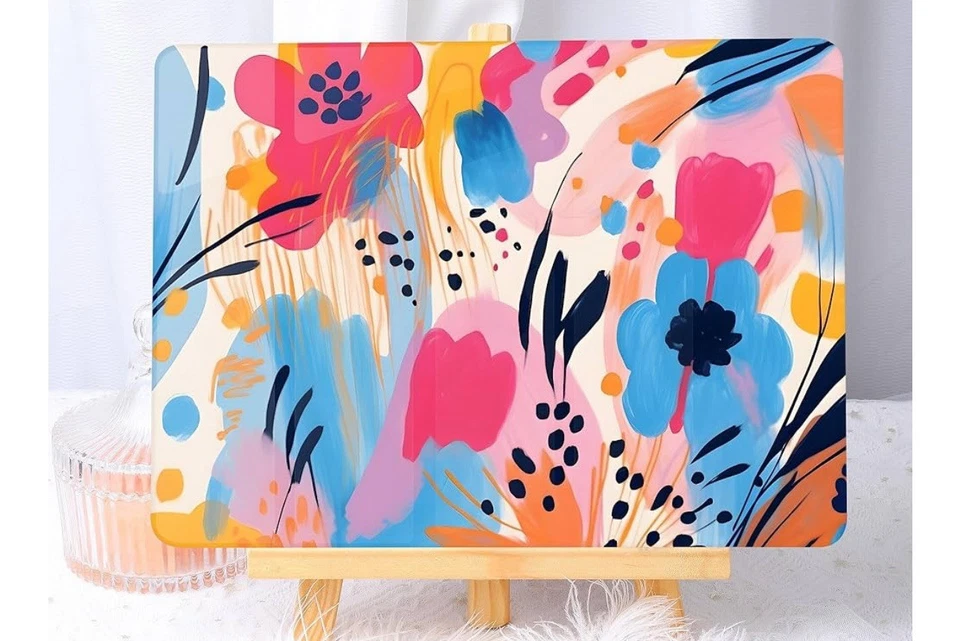 May Chen Case for MacBook Pro 14 Inch Pink/Blue Flowers With Pink Keyboard Cover - Image 2 of 4