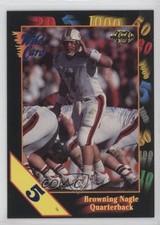 1991 Wild Card Draft 5 Stripe Browning Nagle #64 Rookie RC t1z. rookie card picture