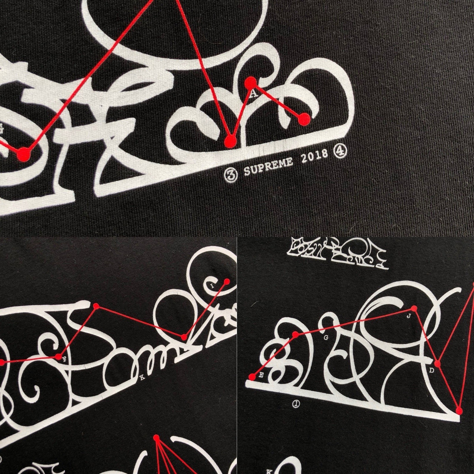 Supreme System 2018 Geometric Script Graphic T-Sh… - image 9