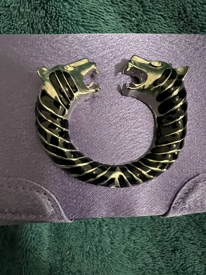 Raro Bolso sin asas Bijoux Terner Lila Cabeza de Tigre Cadena Plateada Nuevo con etiquetas Foto 2 de 4