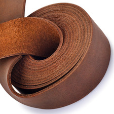 Leather Strap, Full Grain Oil Tan Leather, 72 Inches Long, 1 Inch Wide, Dark