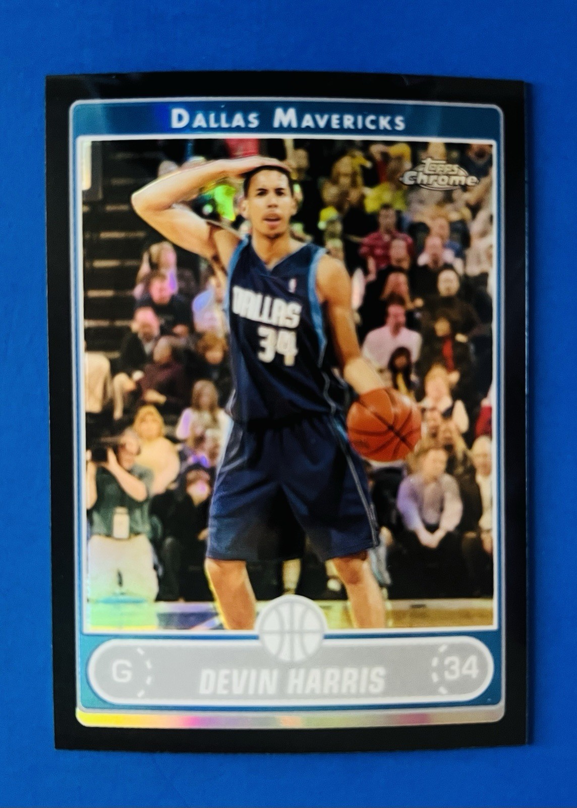 2006-07 Topps Chrome Devin Harris Mavericks Black Refractor Card #87; #d /99