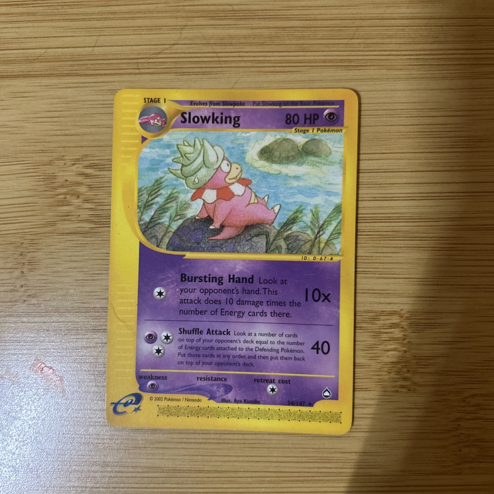 Pokémon TCG Slowking Aquapolis 34/147 Regular Rare 2002 NM