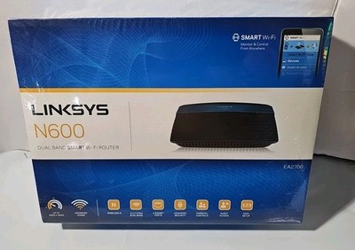 CISCO-LINKSYS - EA2700 - N600 Wireless Dual Band Smart Wi-Fi Router New Sealed