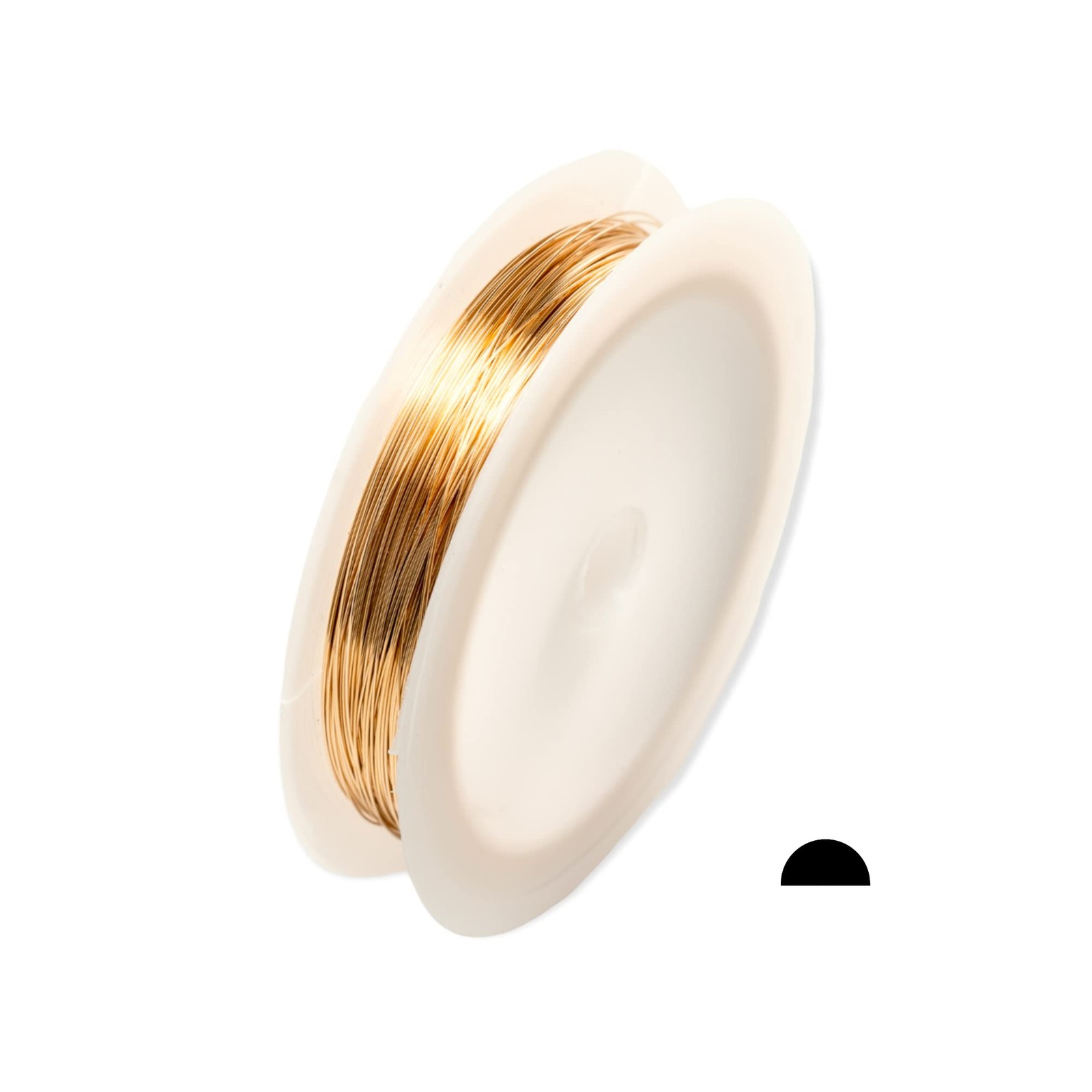 14/20 Yellow Gold Filled Wire 21 Ga Half Round Half Hard 25FT Craft Wire