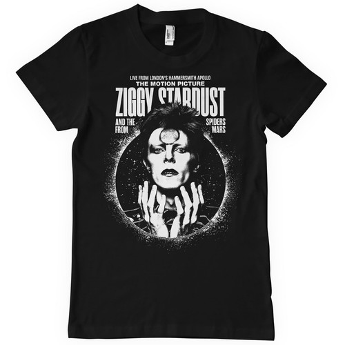 Men's t-shirt David Bowie - Flash - Logo Uni - WHT Polo