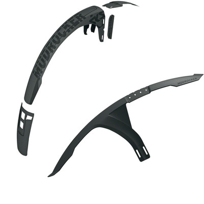 Premium Black MTB Clip-On Mudrocker Fenders Bundle for 29x3.0 Wheels Front &