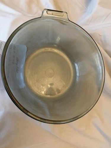 Vintage Pyrex Flameware Bowl Light Blue Tint Glass Cookware-Saucepan