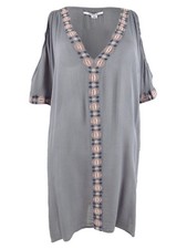 O'Neill Women's Frances Cold-Shoulder Dress Swim Cover-Up M, Dark Charcoal 