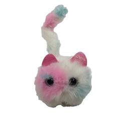 Pomsies Kitty Cat plush pink white interactive wearable light up eyes
