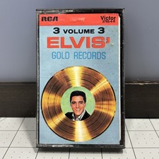 Vtg Elvis Presley  s Gold Records Vol 3 Cassette Tape Album RCA Now Or Never 1963