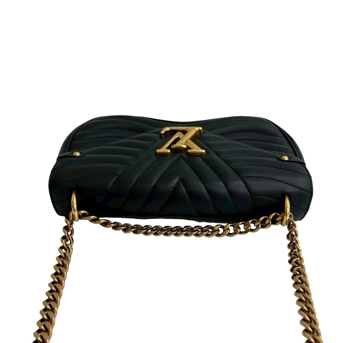 LOUIS VUITTON New Wave Shoulder Bag leather black M63929 | eBay