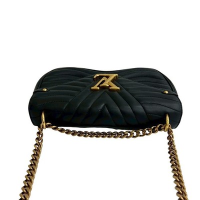 LOUIS VUITTON New Wave Shoulder Bag leather black M63929 | eBay