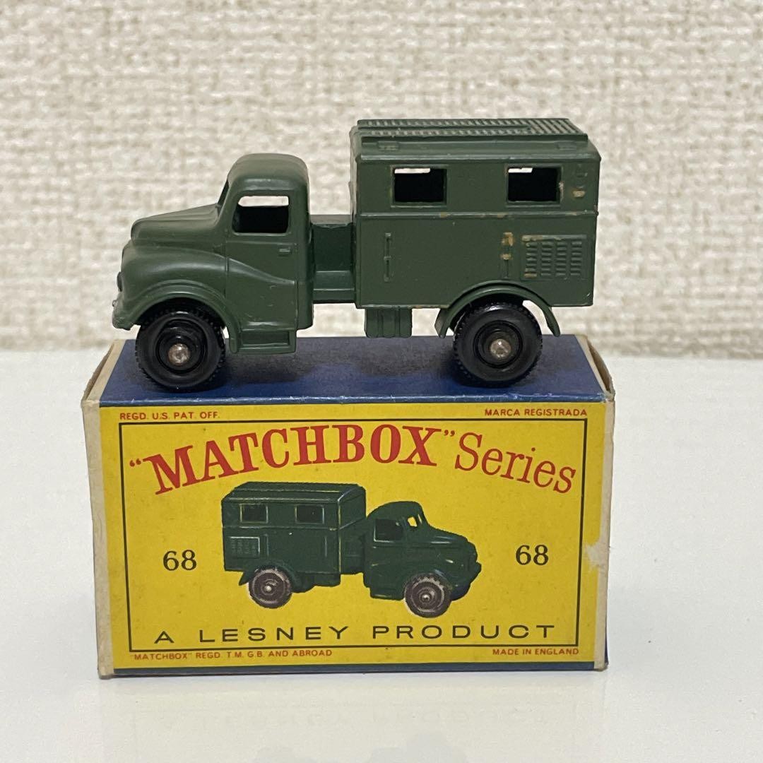 Matchbox No.68 Army Wireless Truck by Lesney UK Vintage Diecast