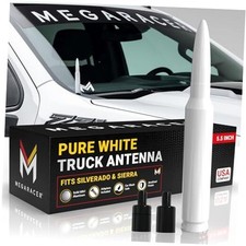 Pure 50 Cal Bullet Antenna for Chevy Silverado  GMC Sierra 1500 2500 White