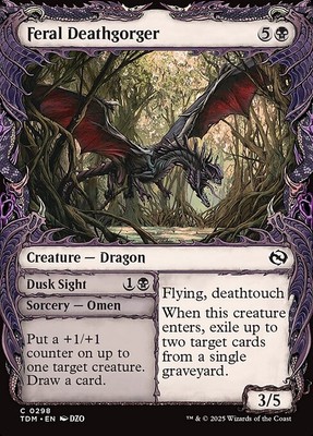 Feral Deathgorger MTG Tarkir Dragonstorm Common Foil NM x2 - Magic