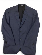 Jos A Bank Traveler 100 Wool Navy Blue Tailored Fit Blazer Sport Coat 43R