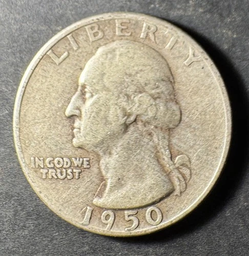 1950-S Silver Washington Quarter (Circulated) - (#4029) Very Fine Condition