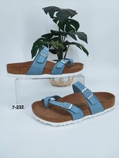 Birkenstock Women  s Mayari Brushed Blue Birko-Flor Strap Sandals Size 7 US