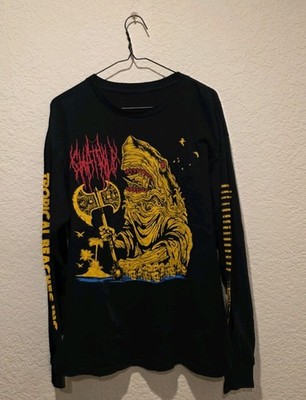 Tropical Beaches Inc chatpile LS Tee Shirt preowned Sz S