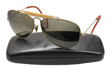 Vintage RAY-BAN USA Bausch  Lomb B L 58mm Gold Metal Aviator Sunglasses RARE