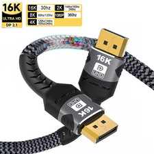 16K DP Cable 8K@120Hz/60Hz 4K@240Hz 80Gbps Display Port 2.1 HDR Video Audio Cabl