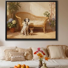Oil Painting Dog Dalmatian Chihuahua Canvas Print Living Room Decor Pet Artwork