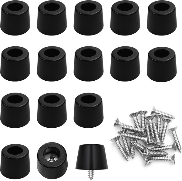 GummifüßE Schraubbar Schwarz 16 StüCk MöBelpuffer Anti-Rutsch Verstellbar M6-image