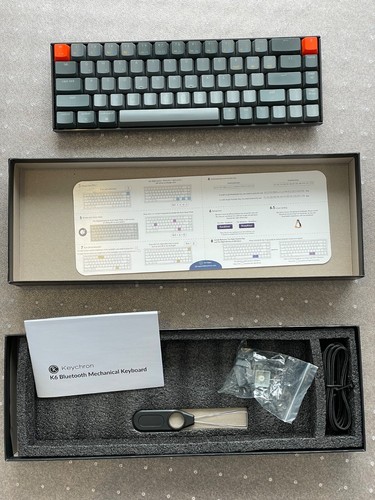 Keychron K6 Wired/Wireless Compact Mechanical Keyboard Gateron Brown Switches - Picture 6 of 7