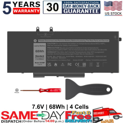 LOT 50 4GVMP Battery For Dell Latitude 5400 5500 Precision 3540 M3540 68Wh FAST