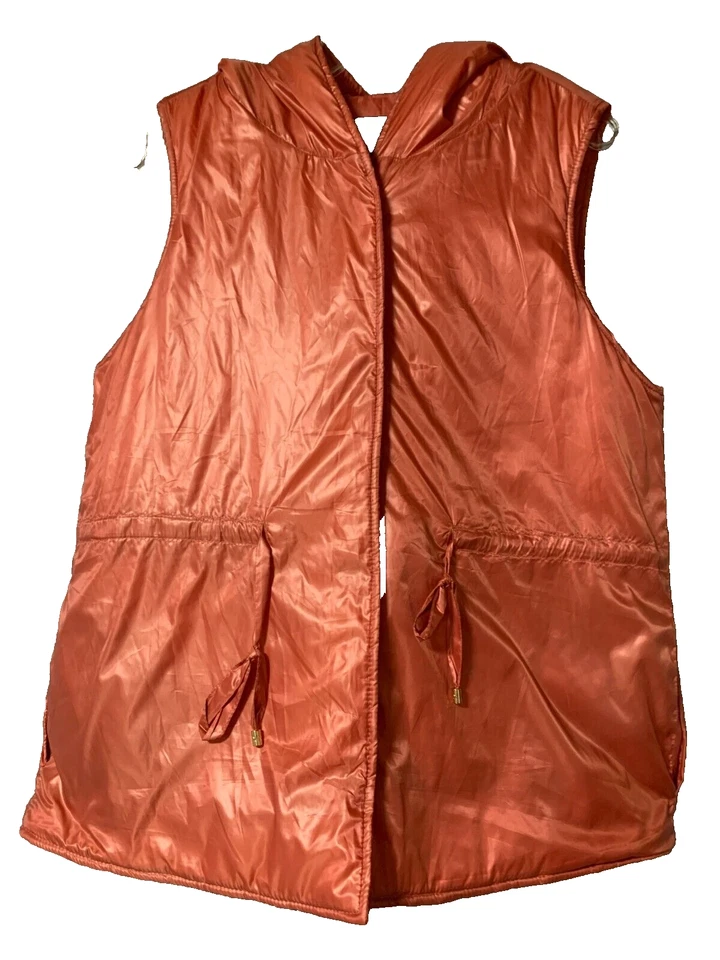 Marc New York  Andrew Marc Womens Puffer Vest drawstring Med Faded Coral Bright - Image 2 of 4