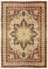 10x14'  Kermmanshah Rug FINER Kashmir WOOL FINER 200 KPSI - Beige #5068