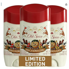 3 PACK Old Spice Antiperspirant Deodorant Snickerdudel Sugar Cookie Scent 2.6oz
