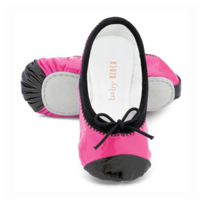 Baby Bloch Baby Ballerinas Lauflernschuh Duo Farbe Rosa Schwarz Lack