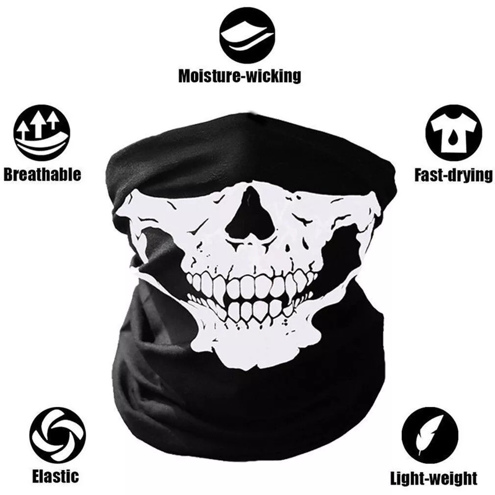 Innturt Fabric Ghost Mask Balaclava Skull Hood Red & White