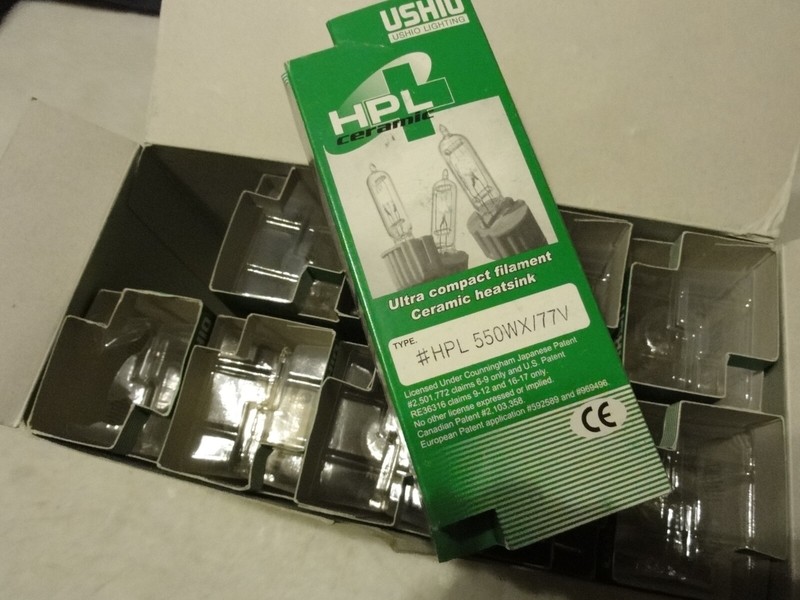 Ushio HPL 550WX-77V Lamp for ETC Dimmer Doubler, NEW Carton of 10