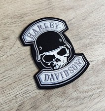 Patch HARLEY DAVIDSON SKULL écusson 8cm x 10cm thermocollant biker 🏍️