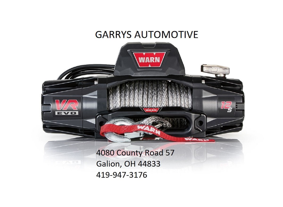 WARN 12000 lb Pound Winch 12V Hawse Fairlead 90' 3/8 Synthetic