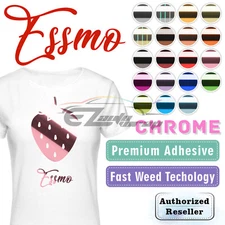 Essmo™ Chrome Heat Transfer Vinyl HTV T-Shirt 10" Iron Heat Press Easy To Weed